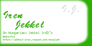 iren jekkel business card